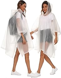 Borogo 2 Pack Rain Ponchos for Adults Reusable