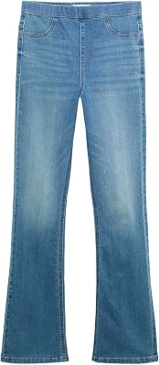 Hose Ausgestellt Med Blau Denim