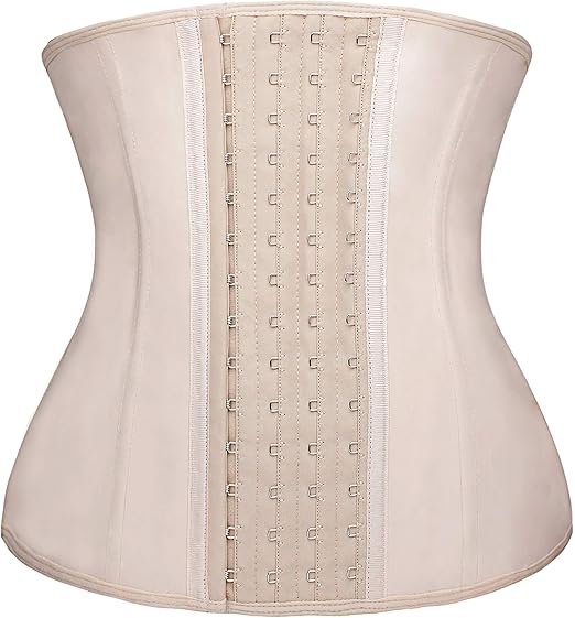 SHAPERX Womens Waist Trainer for Weight Loss Latex Steel Boned Corset Cincher Shaper