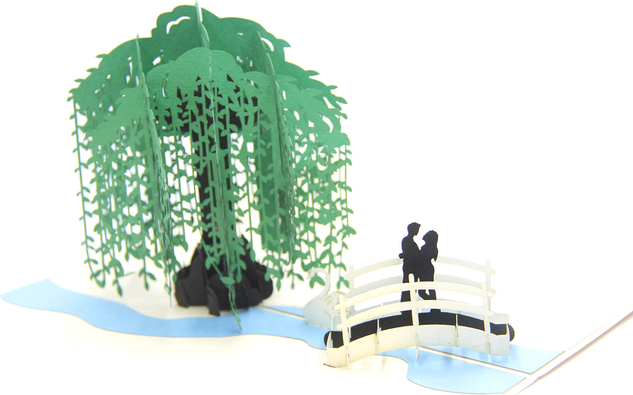 Loving Couple Willow Tree 3D Paper Pop-up Greeting Card Holiday Gift