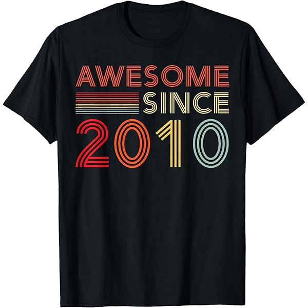 Amazon.com: Vintage Awesome Since 2010 T-Shirt : Clothing