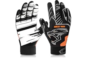 NICEWIN Football Gloves Youth Receiver Gloves for Kids