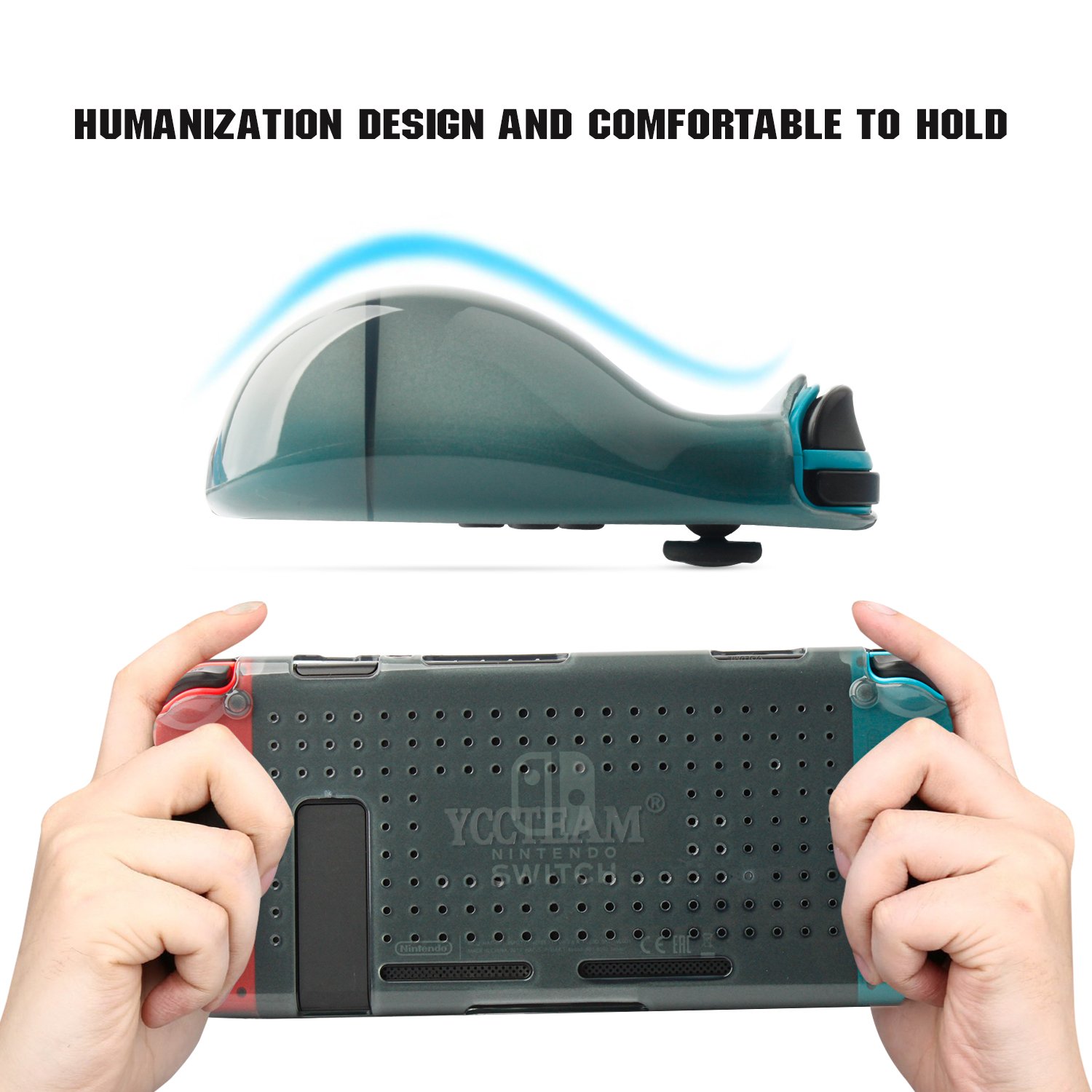 Protective Case for Nintendo Switch 2018，Grip Cover Case with Shock-Absorption and Anti-Scratch Design Soft & Comfortable TPU Case for Nintendo Switch Console (Grey)