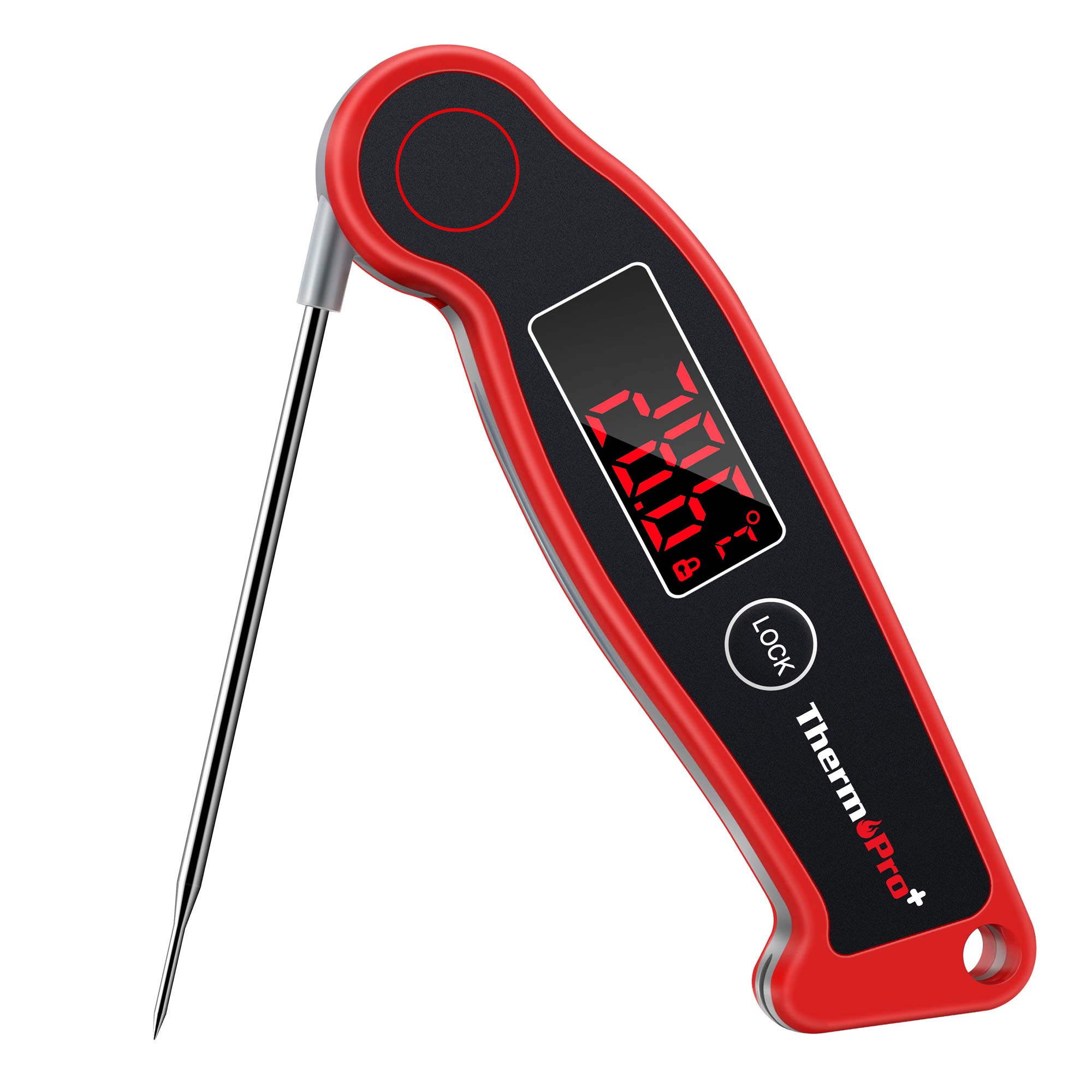 ThermoPro TP19 Waterproof Food Thermometer Thermocouple Instant Read Cooking Thermometer for Kitchen BBQ Digital Meat Thermometer with Ambidextrous Backlit for Candy Jam Chocolate