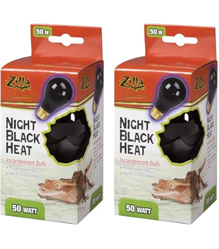 Zilla 4 Pack Of Incandescent Heat Bulbs, 75 Watts, Night Red Heat, For Reptile