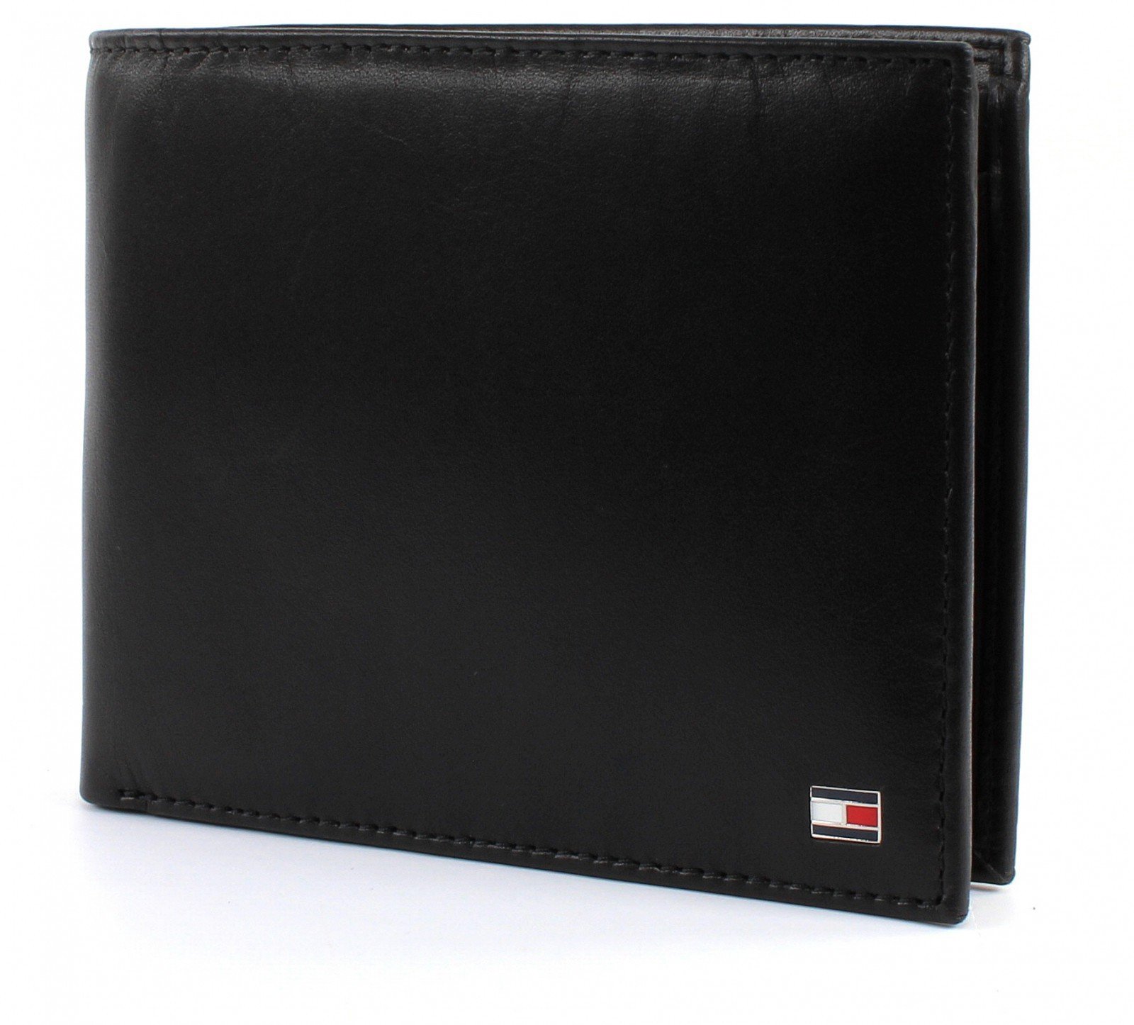 Tommy Hilfiger Men’s Eton Trifold Wallet with Coin Pocket, Black (Black), One Size