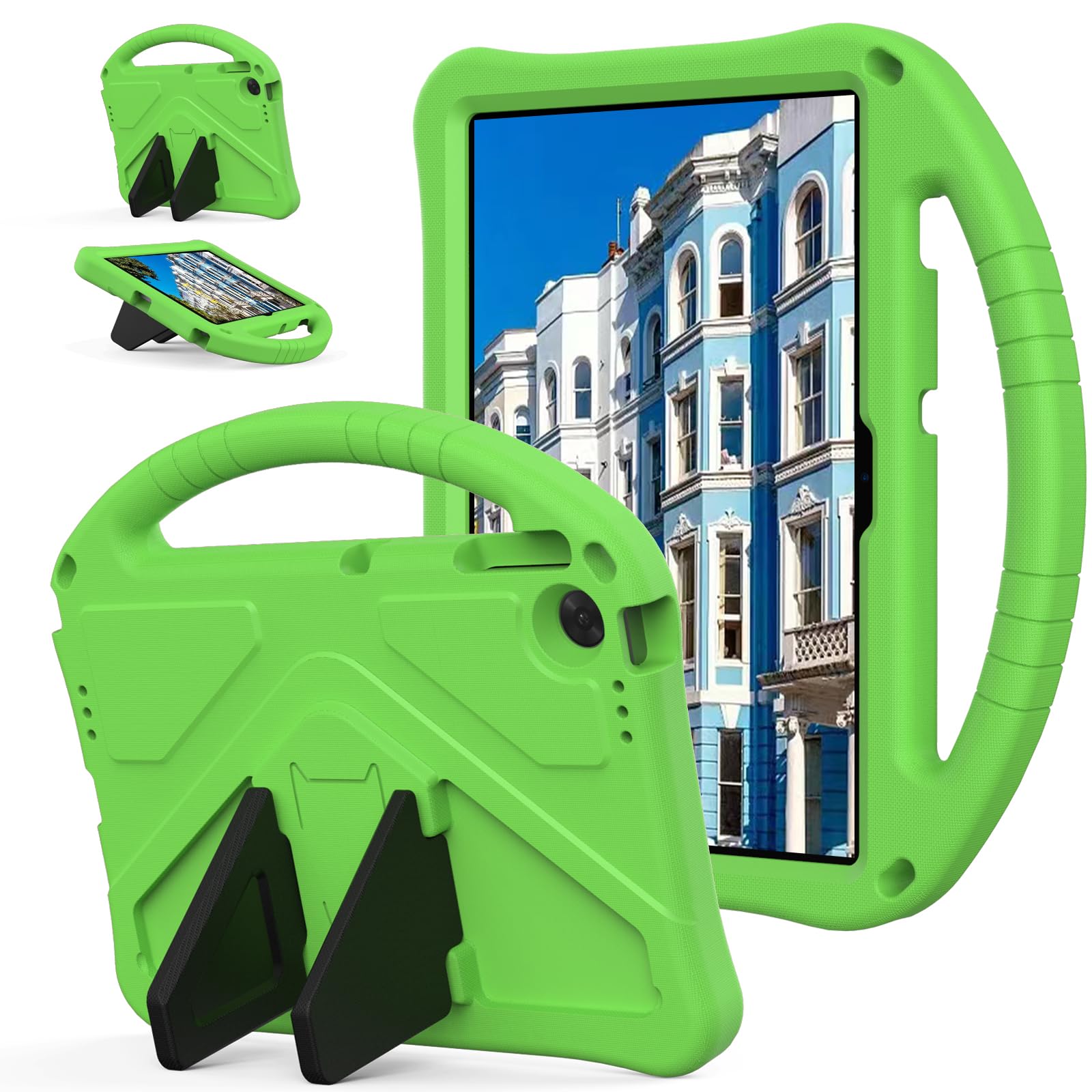 YRH for Lenovo Tab TB311FU 10.1 inch Case 2025, Kids EVA Shockproof Handle Stand Cover for Lenovo TB311XU 10.1'', Green