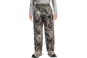 BASSDASH Invis Kid’s Youth Stretch Hunting Pants Water Resistant Breathable Camo Cargo Fishing Pant