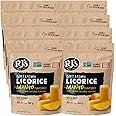 RJ's Soft Australian Licorice, Natural Mango Flavor, Resealable Bag, 7 Ounce (8-Pack) | Non-GMO, No Palm Oil, Plant Based | Soft & Chewy Licorice Candy, Made in Australia
