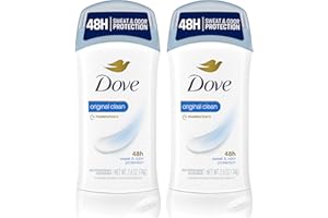 Dove Invisible Solid Antiperspirant Deodorant Stick 2 Count Original Clean, for Women, For All Day Underarm Sweat & Odor Protection 2.6 oz