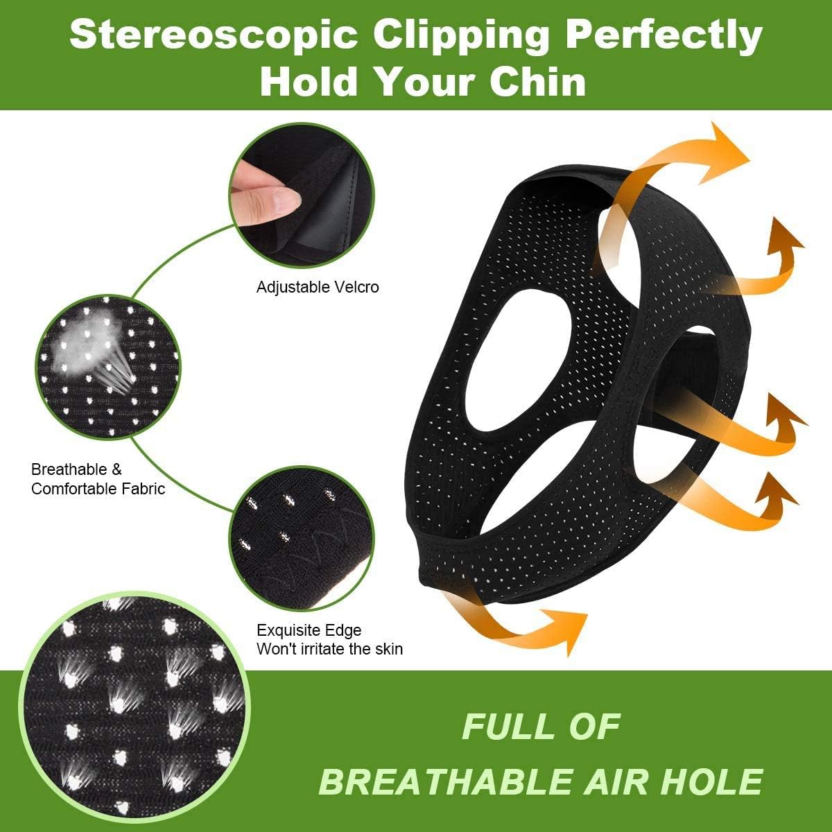 Atrilly Anti Snoring Chin Straps, Anti Snoring Devices, Stop Snoring Solution Snore Reduction Sleep Aids, Snore Stopper Relief Chin Straps for Men Women Snoring Sleeping Mouth Breather: Health & Personal Care