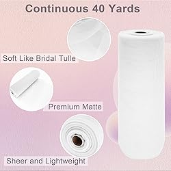 White Tulle Fabric Roll Spool Bolt