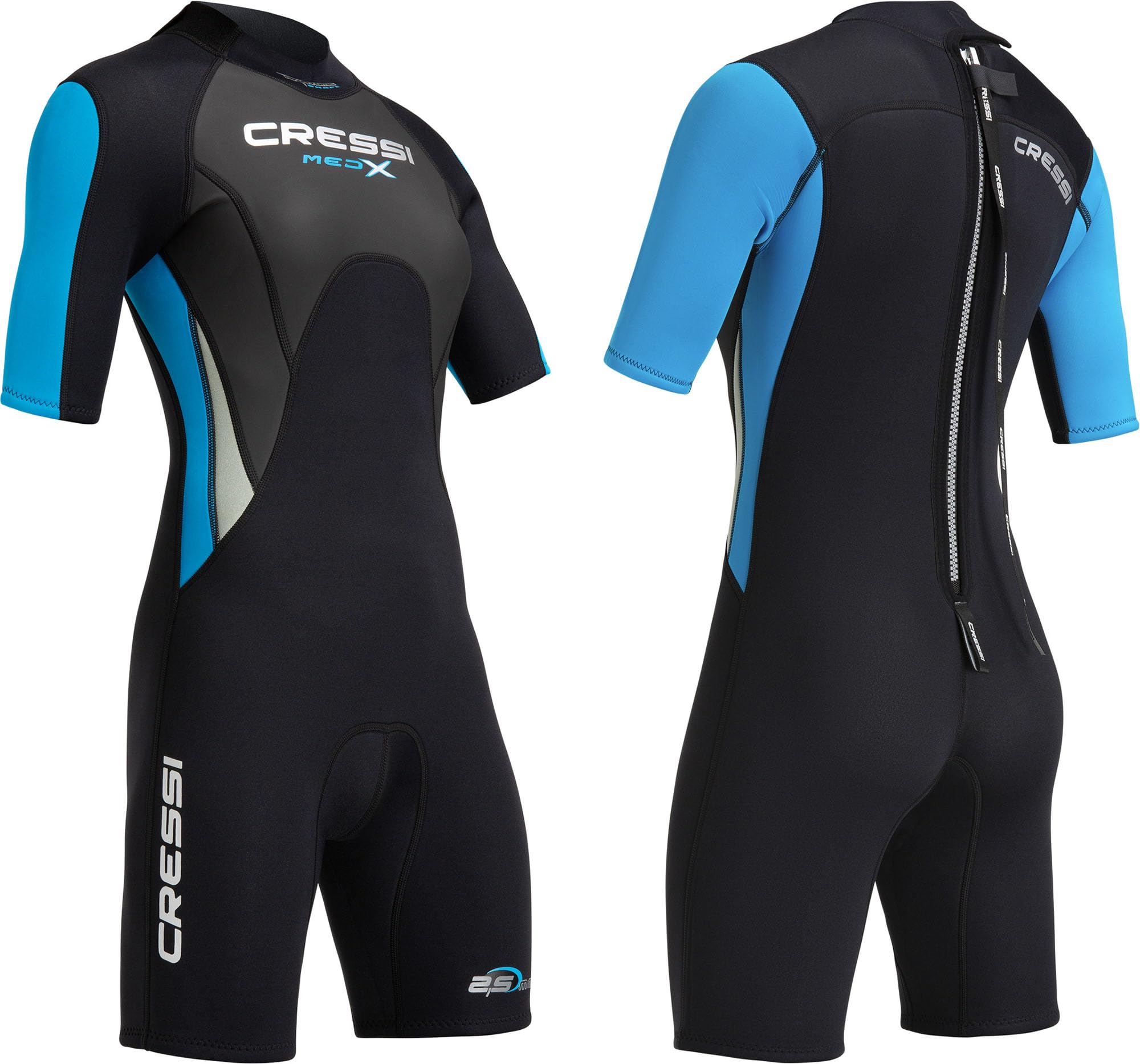Cressi Women's Neoprene Shorty Wetsuit - Black/Turquoise, Medium/Size 3