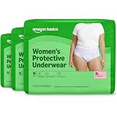 Amazon Basics Postpartum Incontinence Underwear for Women, Maximum Absorbency, Leak Protection, Disposable, Odor Control, Comfortable, X-Large, Lavender, 45 Count (3 Packs of 15), Packaging May Vary