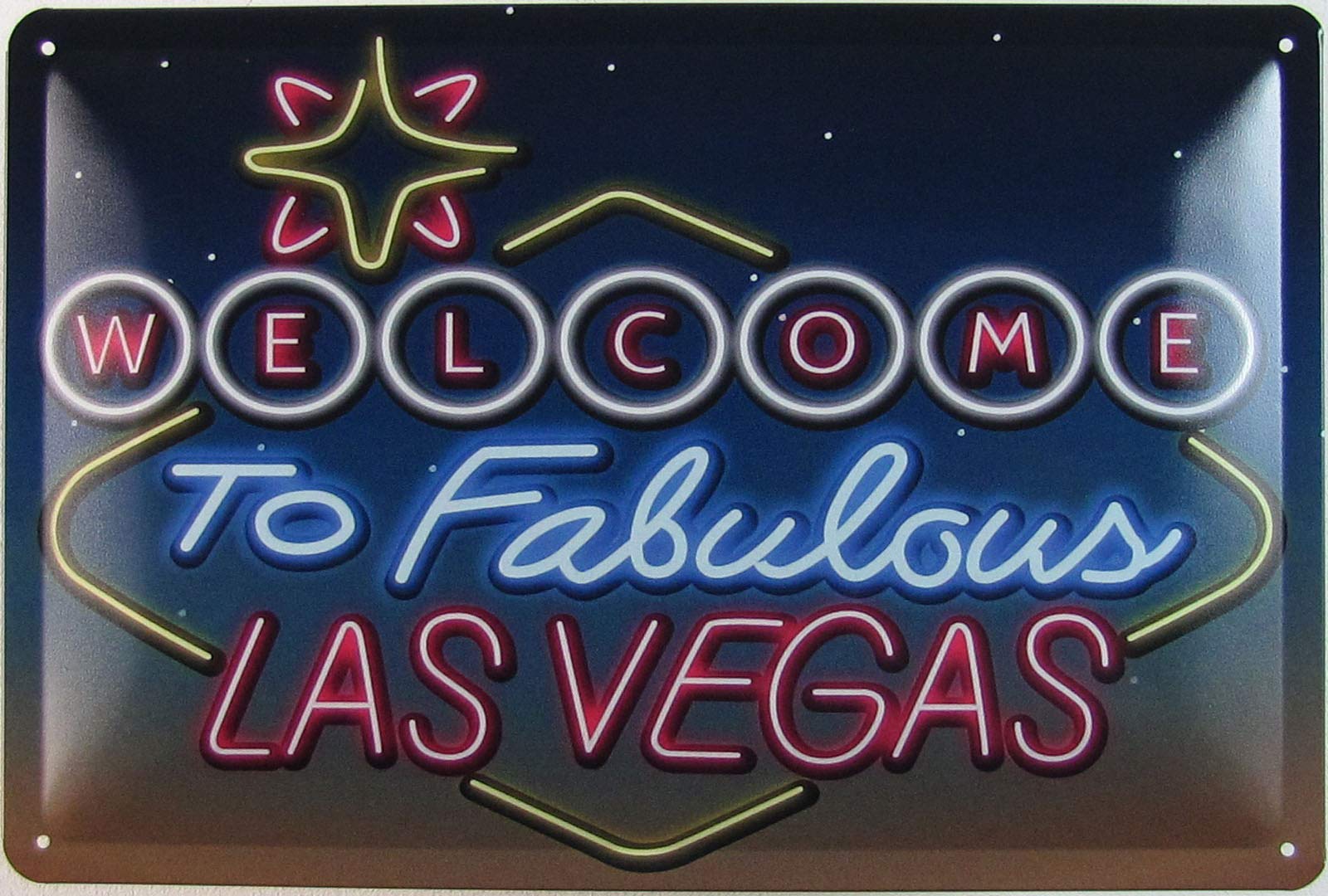 20 x 30 cm Curved Welcome to Fabulous Las Vegas Neon Sign Decoration Gift