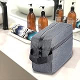 Etercycle Toiletry Bag Men Waterproof Dopp Kit with Handle Grey view 6