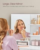 VASAGLE Kailyn Dressing Table Makeup Table with 1 Drawer White RDT119W01 view 5
