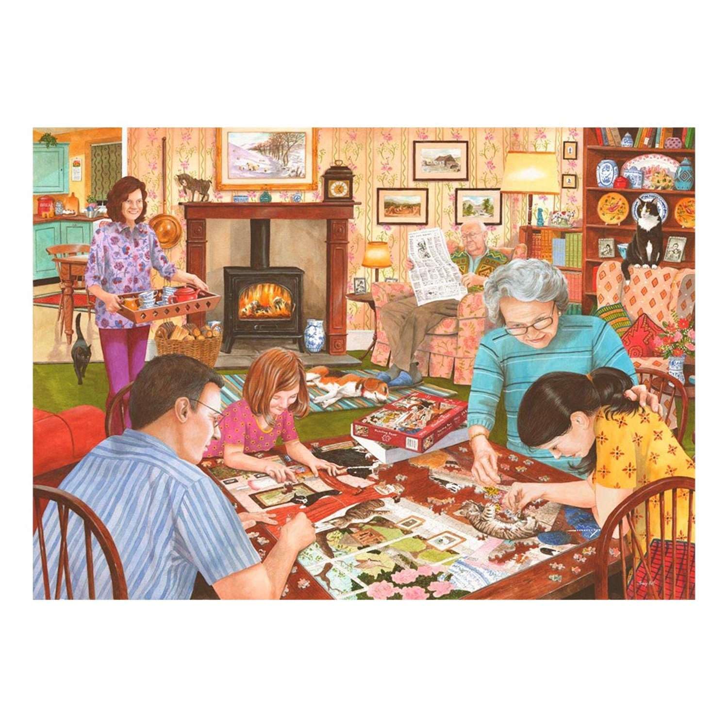 The House of Puzzles - Bits & Pieces Jigsaw - Big 500 Piece Jigsaws For Adults, Extra Large Pieces, Artist Illustrated, Scenic Landscape, Deluxe Puzzle Gifts