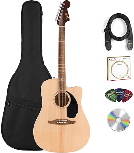 Amazon.com: Fender Dreadnought Acoustic Guitar - Natural Bundle