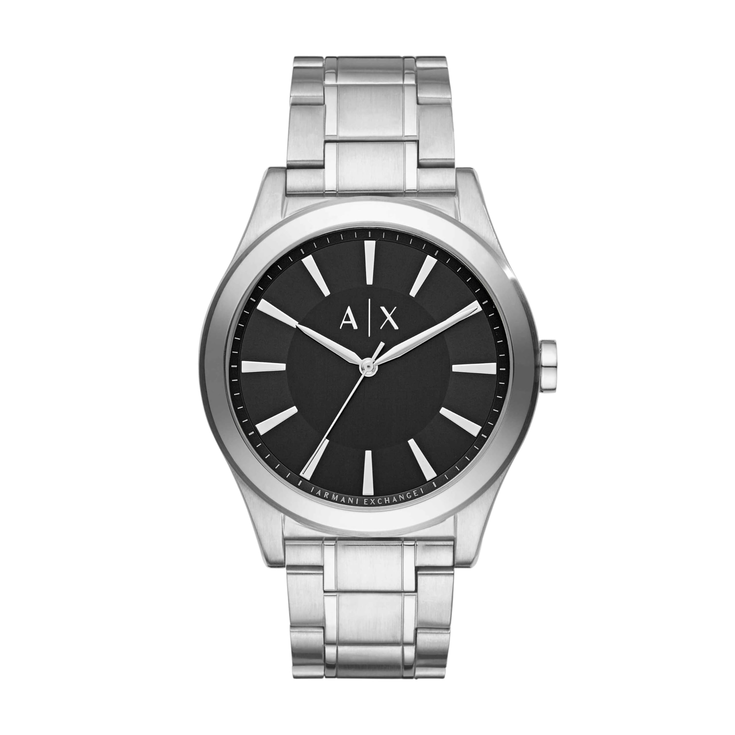 Armani Exchange Nico Men's Quartz Watch with Black Dial and Silver Stainless Steel Bracelet AX2320 — image 1