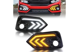 SDTSSYVE LED Daytime Running Lights (DRL) & Fog Lights for Honda Civic 10th Gen 2016-2020 Hatchback