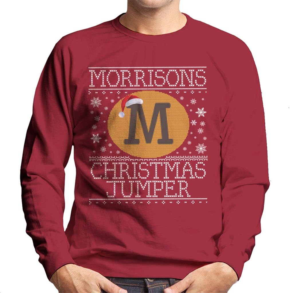 Coto7 Morrisons Christmas Jumper Knit Pattern Men's Sweatshirt Amazon