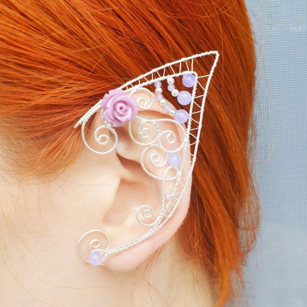 Filigree ELVEN EAR CUFFS Cool Earring Elven Ears Clamp 1 Pair Cosplay Elf Ear Cuffs