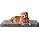 EHEYCIGA Orthopedic XL Dog Beds for Extra Large Dogs with Removable Washable Cover, Grey, 44x32