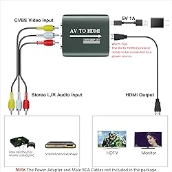Setuact AV to HDMI Converter with HDMI Cable,RCA to