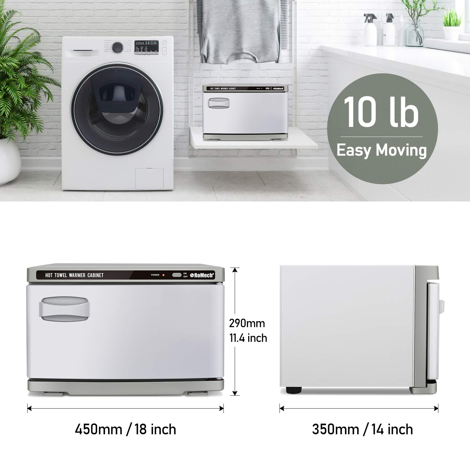 RoMech Hot Towel Warmer Cabinet, Professional Towel Heater for Spa Massage Salon Home (4 Gallon Capacity): Beauty