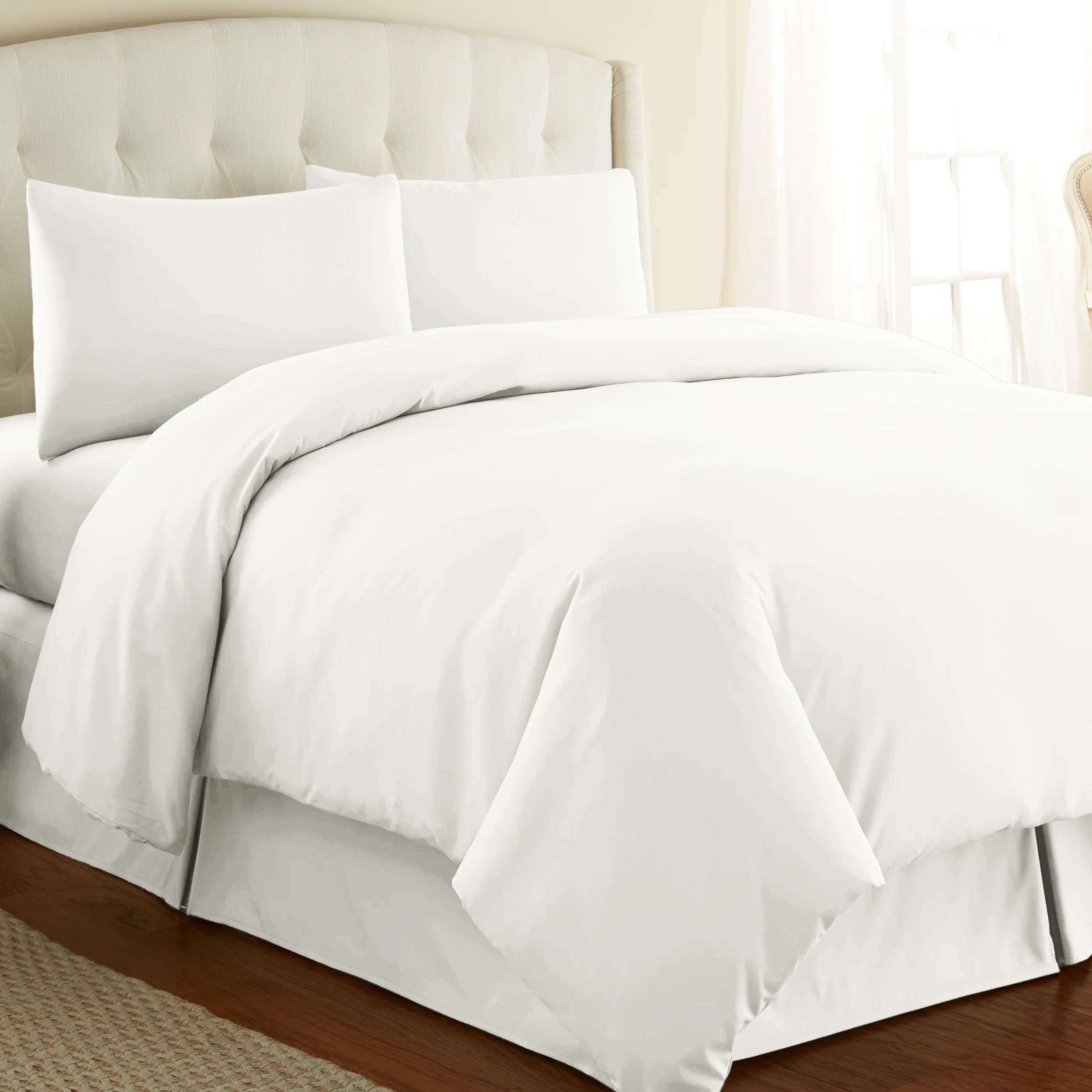 Sitara Trading Ltd Polycotton Duvet Cover Set, Double, White — image 1