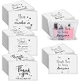 Shinylin 100 Pcs Employee Appreciation Gifts Bulk Cosmetic Bags EVA Clear Cosmetic Bag Toiletry Cosmetics Gift for Women Birthday Employee Coworker Colleague Staff New Year Motivational Present(White)