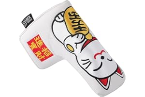 SHABIER Golf Putter Cover Maneki-Neko Lucky Cat Design Headcover for Blade Golf Putter Head Cover