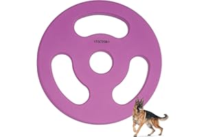 victob Dog Flying Disc Toy, 8.6 inch Natural Rubber Dog Toy Outdoor Dog Flying Discs Interactive Dog Fetch Toy Durable and Soft Flyer Toy for Playing, Violet