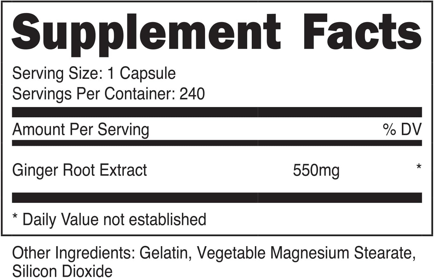Nutricost Ginger Root Extract 550mg, 240 Capsules: Health & Personal Care