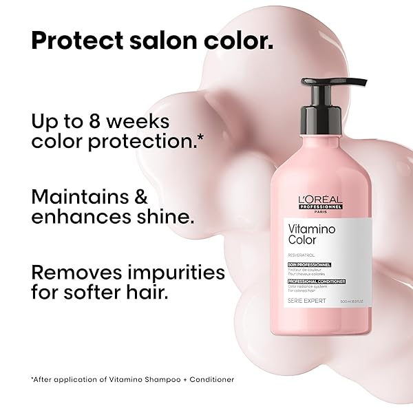 L’ORÉAL PROFESSIONNEL VITAMINO COLOR CONDITIONER – PROTECTS & PRESERVES HAIR COLOR, EHANCES SHINE & VIBRANCY AND MOISTURIZES & DETANGLES