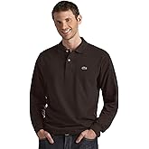 Lacoste Men's Classic Fit Long Sleeved L.12.12 Polo Shirt, Port Brown, Small