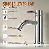 Ibergrif Bathroom Basin Mixer Tap Single Lever Chrome Silver M11003 view 2