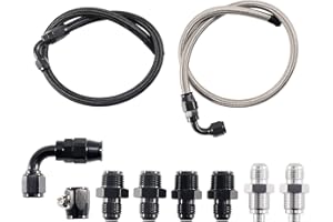 TUWEEN Universal Power Steering Pump to gear box or rack & pinion and return to reservoir Hose Kit - Compatible with GM LS Swap 1950-2000