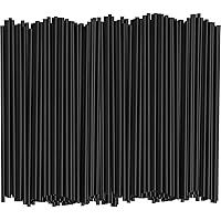 5 Inch Coffee & Cocktail Stirrers / Straws [1000 Count] Disposable Plastic Sip Stir Sticks - Black