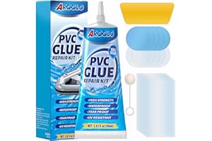 AROOLO Kit de réparation de matelas gonflable, 80 ml, en vinyle imperméable et résistant pour tente gonflable, lits gonflable