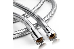OFFO Shower Hose High Flow 11mm Large Bore, Stainless Steel Replacement High Pressure Extra Long Shower Hose,Anti-Kink Univer