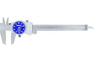Mitutoyo 505-742-51 D6"TX-1 Dial Caliper, Blue Face, 0.1"/Rev, 0"-6", 0.001"