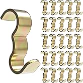 25 Pack Molding Hooks,Steel Picture Rail Hangers Hooks,Wide Picture Rail Molding Hooks (Gold)