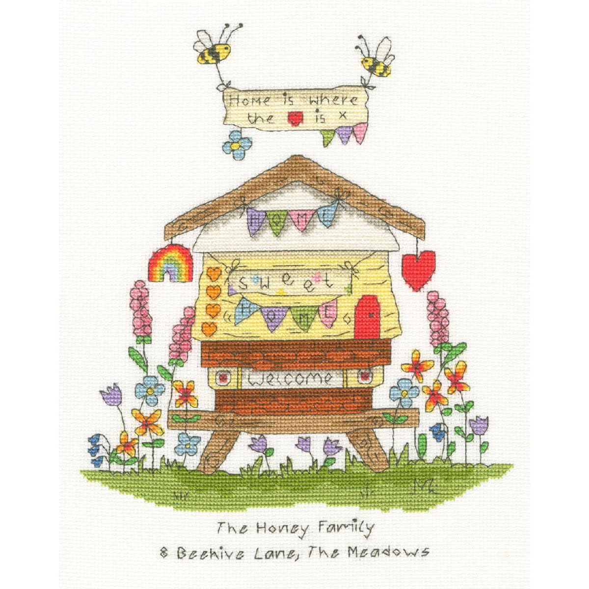 Bothy Threads Counted Cross Stitch Kit - Bee Home