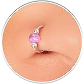 20G Silver Nose Rings + Opals