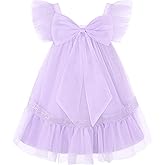 DeeFant Toddler Girl Tulle Dress Ruffle Sleeveless Summer Girls' Dresses Birthday Wedding Casual 18M-6Y