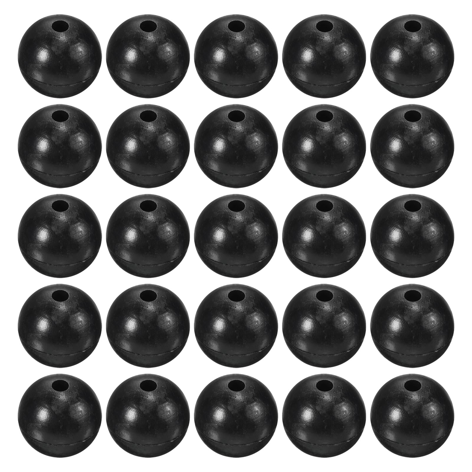 M METERXITY 200 Pcs Glow Fishing Beads - Plastic Luminous Round Bait Egg Lure Rigs Apply to Outdoor Tackle Tool (12mm, Black)