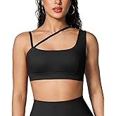 BRXL Sports Bra for Women Adjustable Spaghetti Strap Removable Pads Low Impact Light Support Yoga Pilates Thin Strap