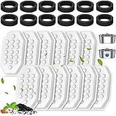 Cat Water Fountain Filters Pre-Filter Sponges for 3.2L/108oz Automatic Pet Fountain Dog Water Fountain (8 Filters& 8 Sponges)